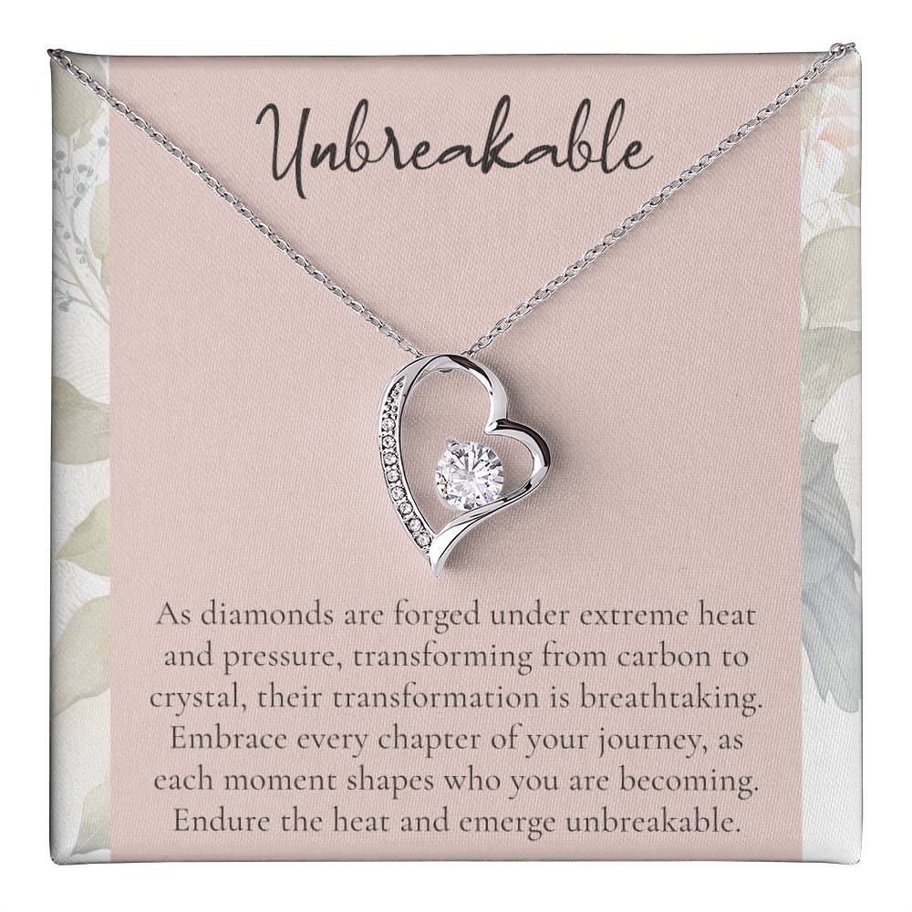 Unbreakable Heart Necklace – Inspirational Diamond Pendant