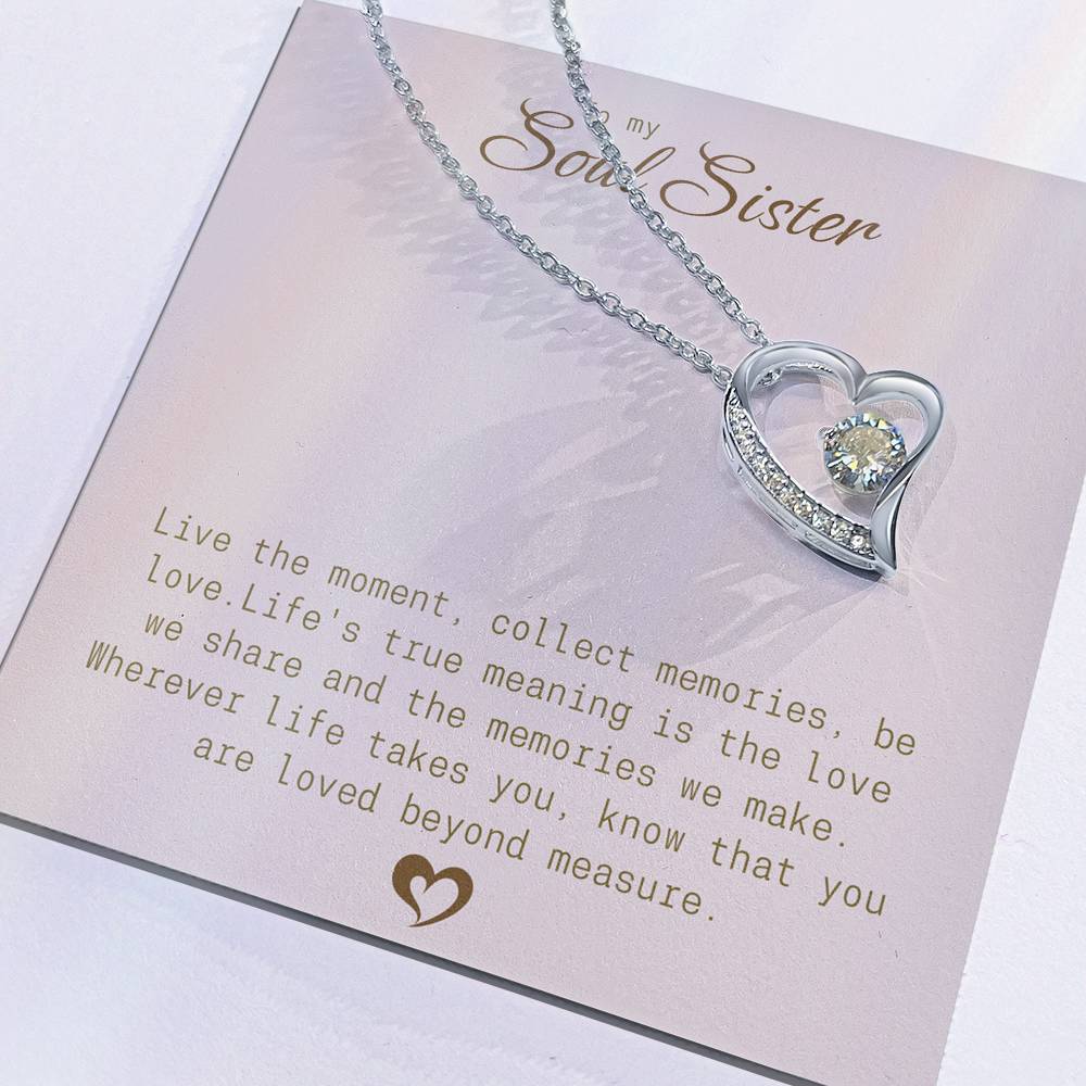 To My Soul Sister Heart Necklace – Elegant and Sentimental Pendant