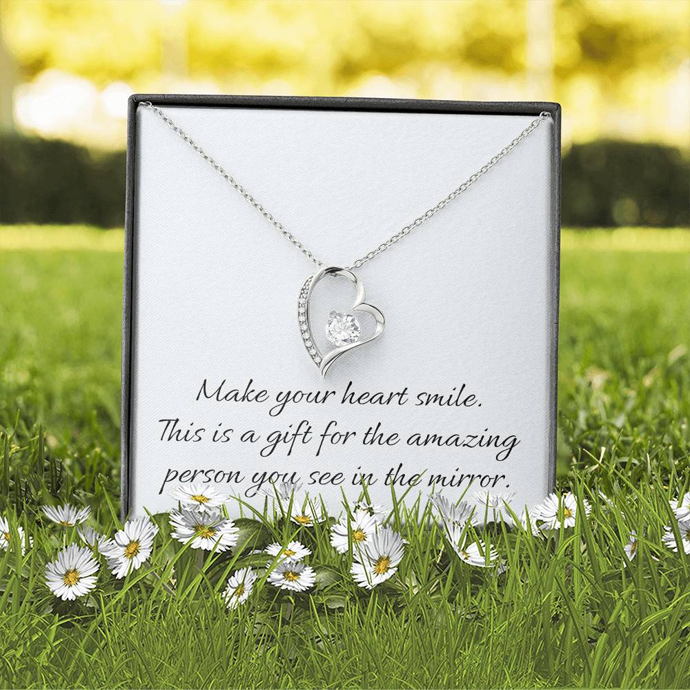 Make Your Heart Smile Necklace – Elegant Heart Pendant - A Gift of Self-Love and Appreciation