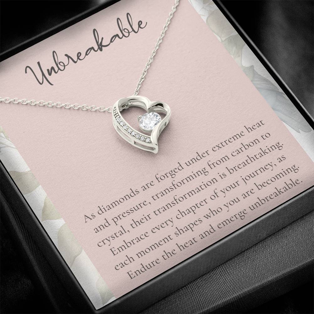 Unbreakable Heart Necklace – Inspirational Diamond Pendant