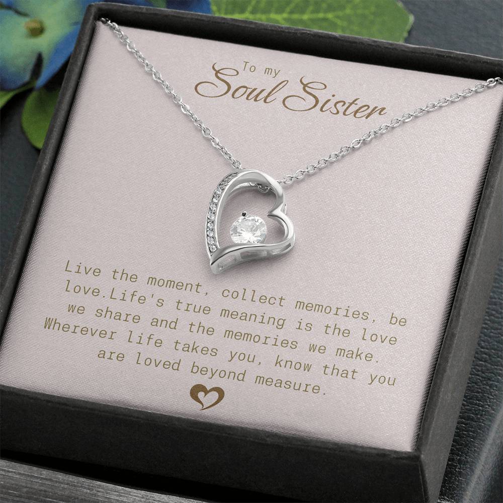 To My Soul Sister Heart Necklace – Elegant and Sentimental Pendant