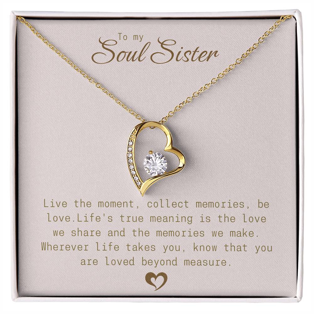 To My Soul Sister Heart Necklace – Elegant and Sentimental Pendant