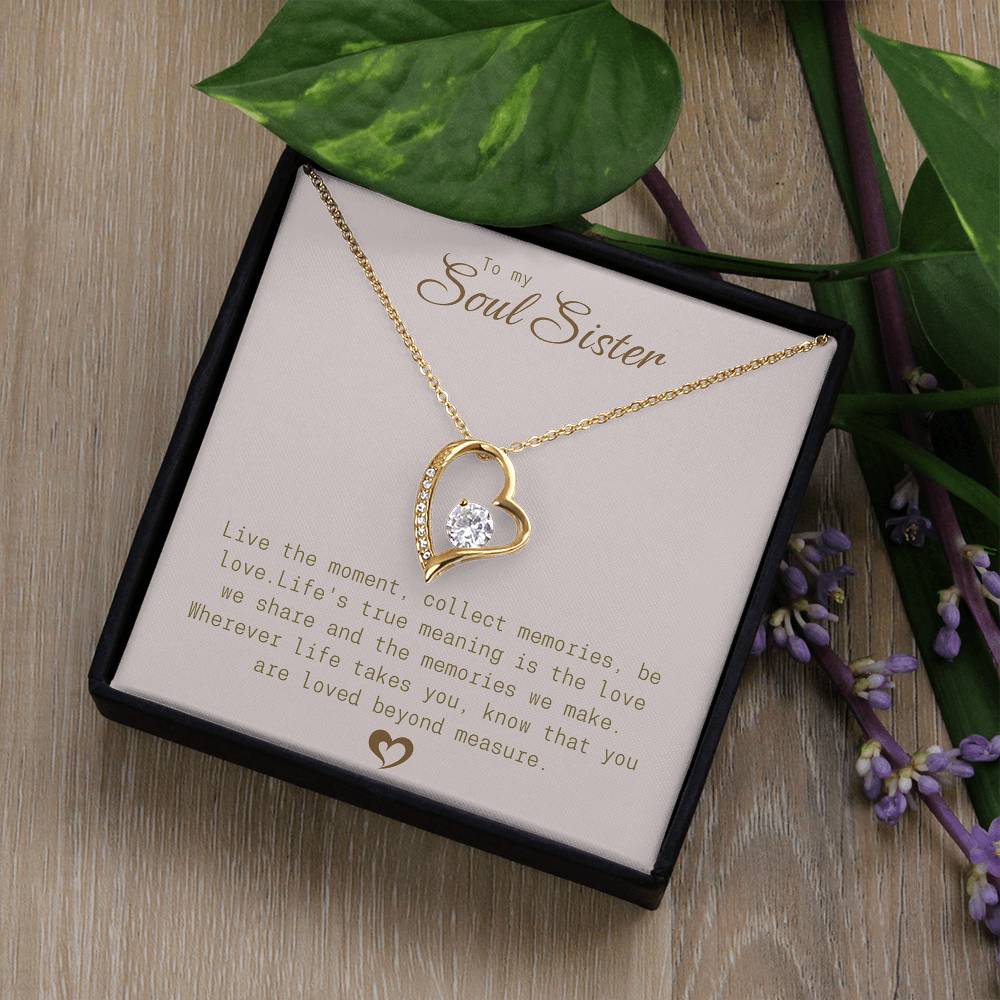 To My Soul Sister Heart Necklace – Elegant and Sentimental Pendant