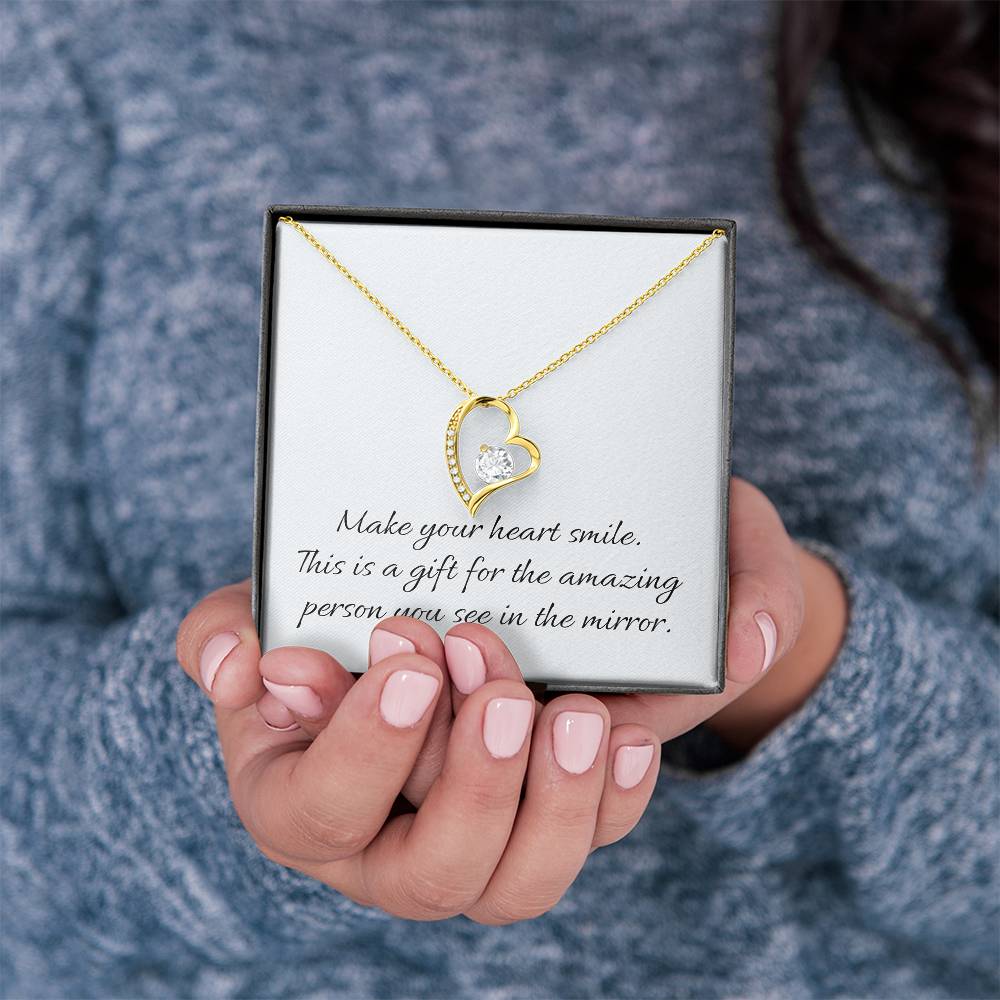 Make Your Heart Smile Necklace – Elegant Heart Pendant - A Gift of Self-Love and Appreciation