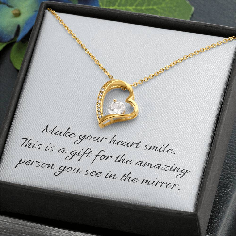 Make Your Heart Smile Necklace – Elegant Heart Pendant - A Gift of Self-Love and Appreciation