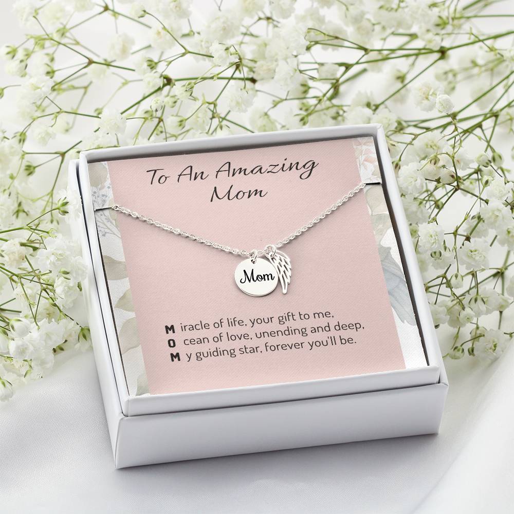 Loving Mom Necklace - Elegant Jewelry Gift