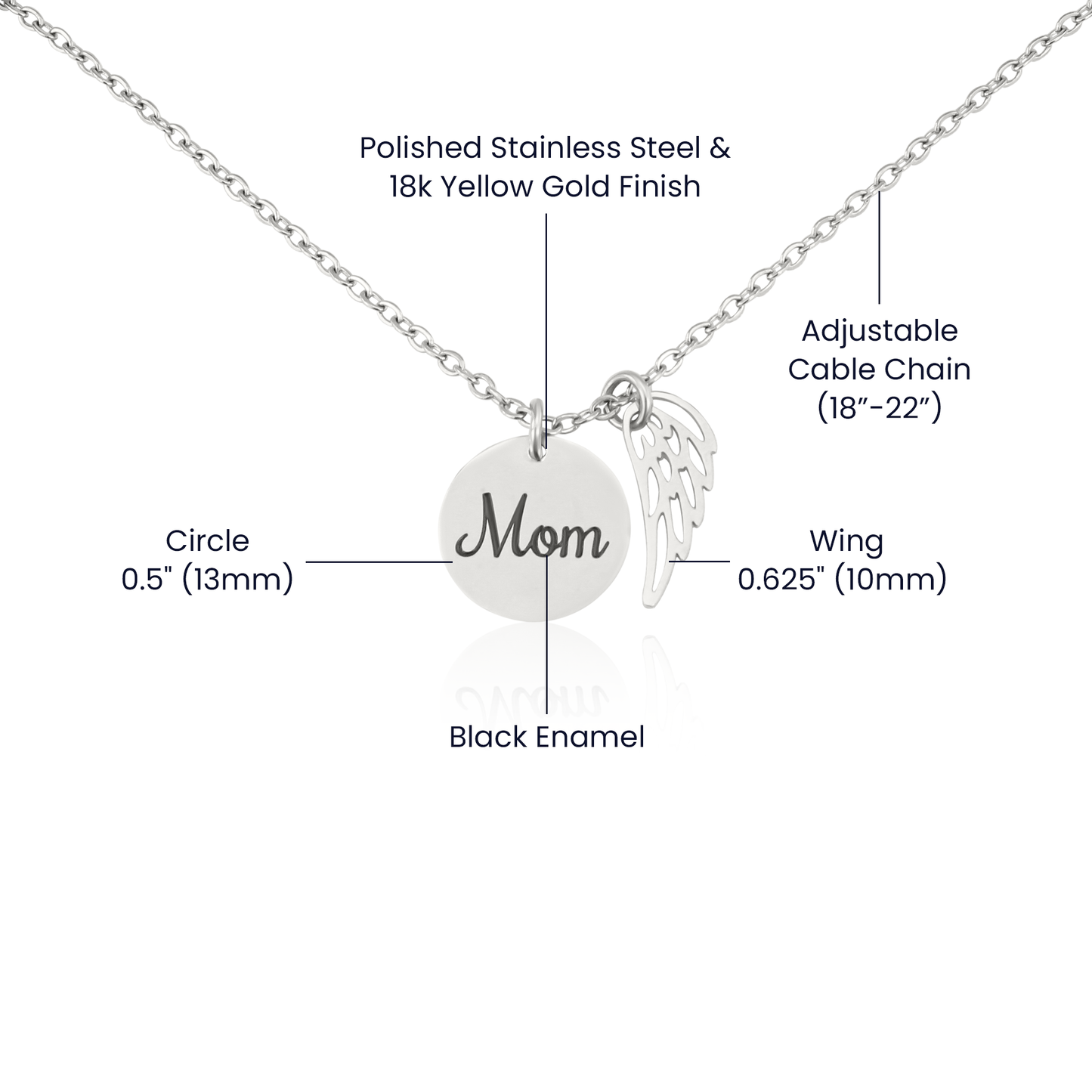 Loving Mom Necklace - Elegant Jewelry Gift