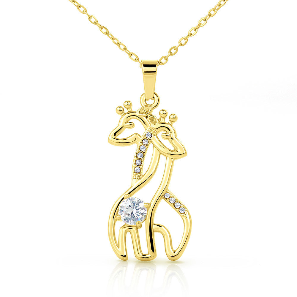 To My Best Friend Necklace - Adorable Giraffe Pendant with Sentimental Message, Unique Friendship Gift for Her