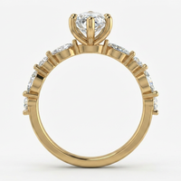 Anillo Destello Marquise — Oro Sólido 10K / 14K / 18K