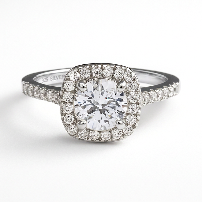 Anillo de compromiso Brillo del Destino con circonia en plata 925 — SilverShine