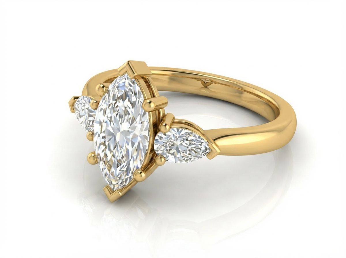 Trinidad de Amor · Anillo de Compromiso Tres Piedras en oro, vermeil o plata 925 — SilverShine (vista 2)