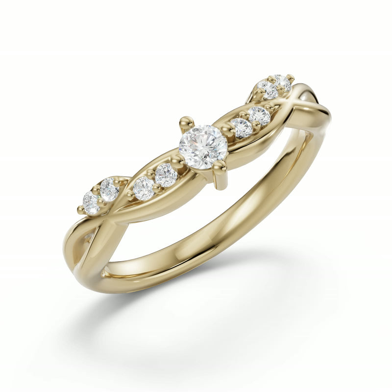 Jardín de Luz - Wedding Band - Oro Amarillo