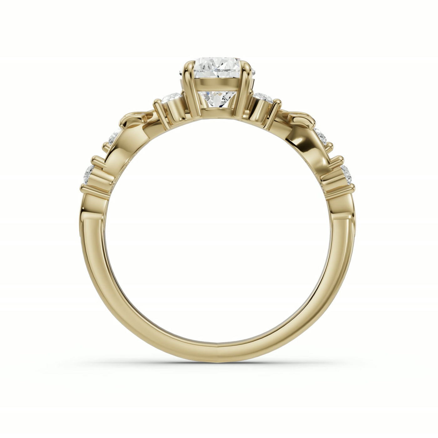 Rocío del Alba en oro amarillo, perfil