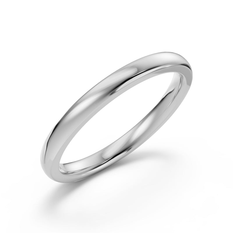 Banda 2mm - Oro Blanco