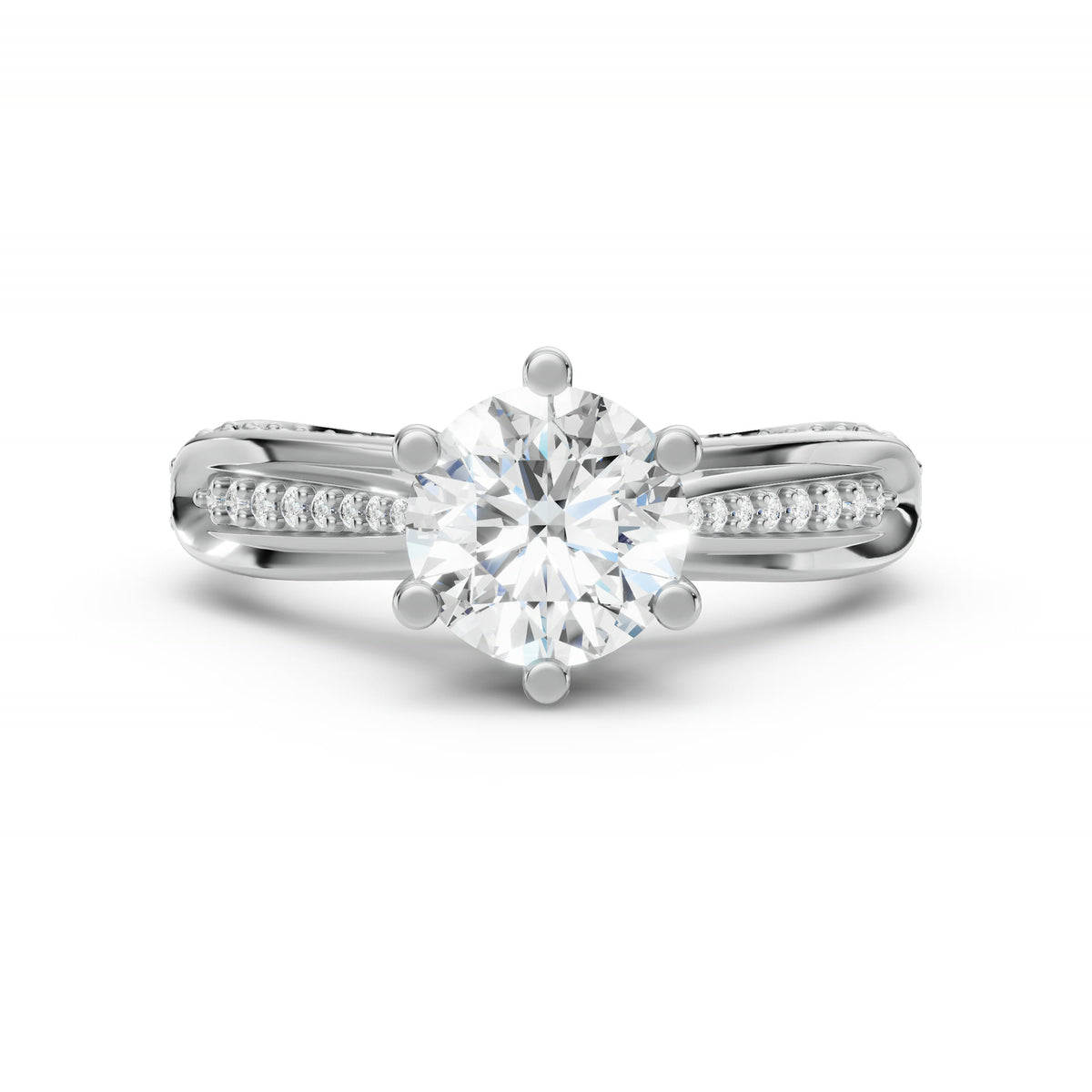 Princesa Rosa en oro blanco — frente