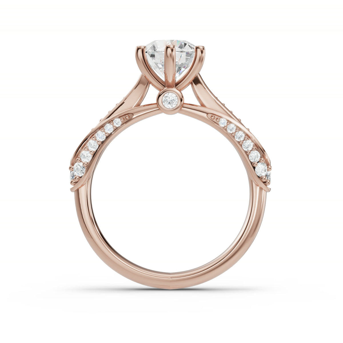 Princesa Rosa en oro rosa — lado