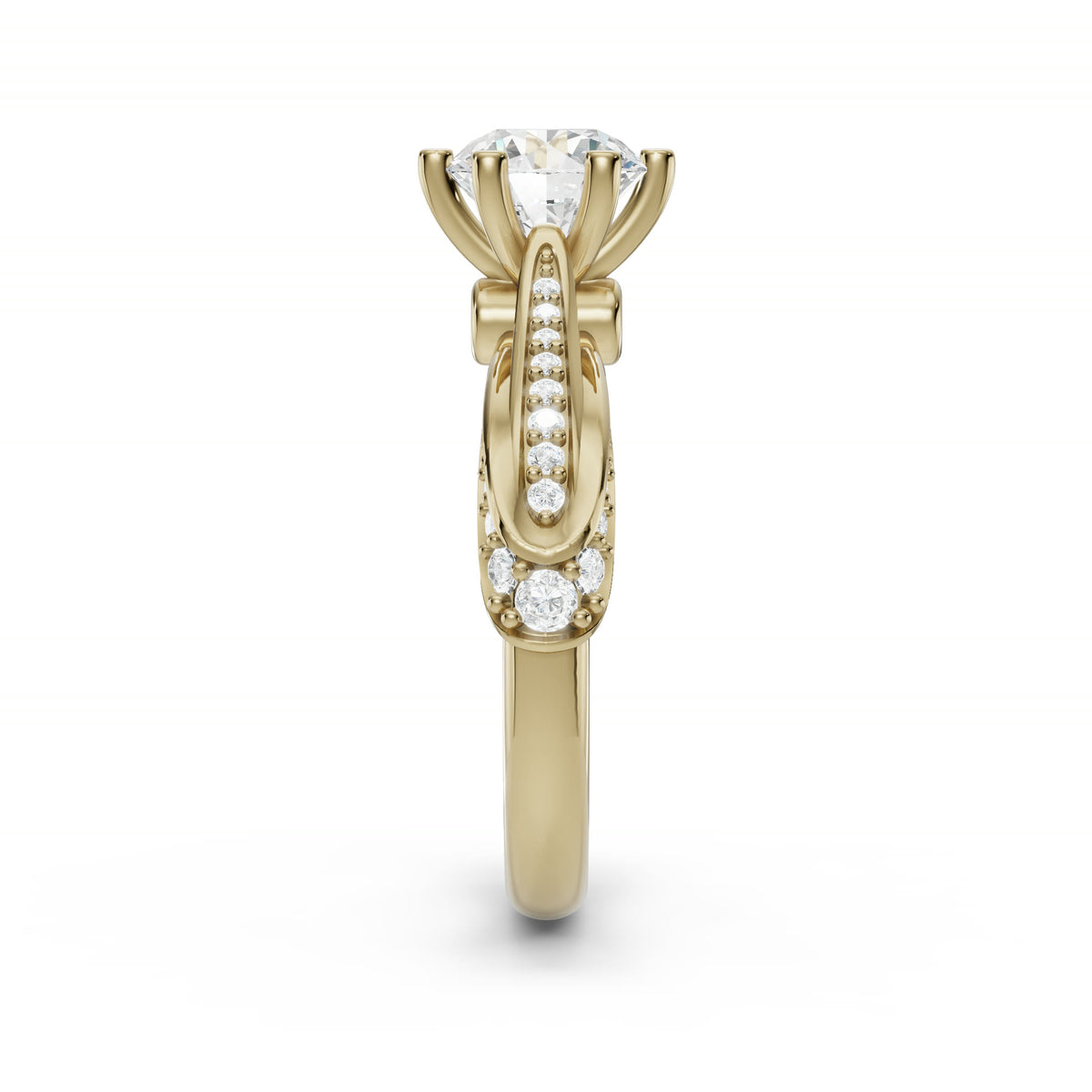 Princesa Rosa en oro amarillo — perfil
