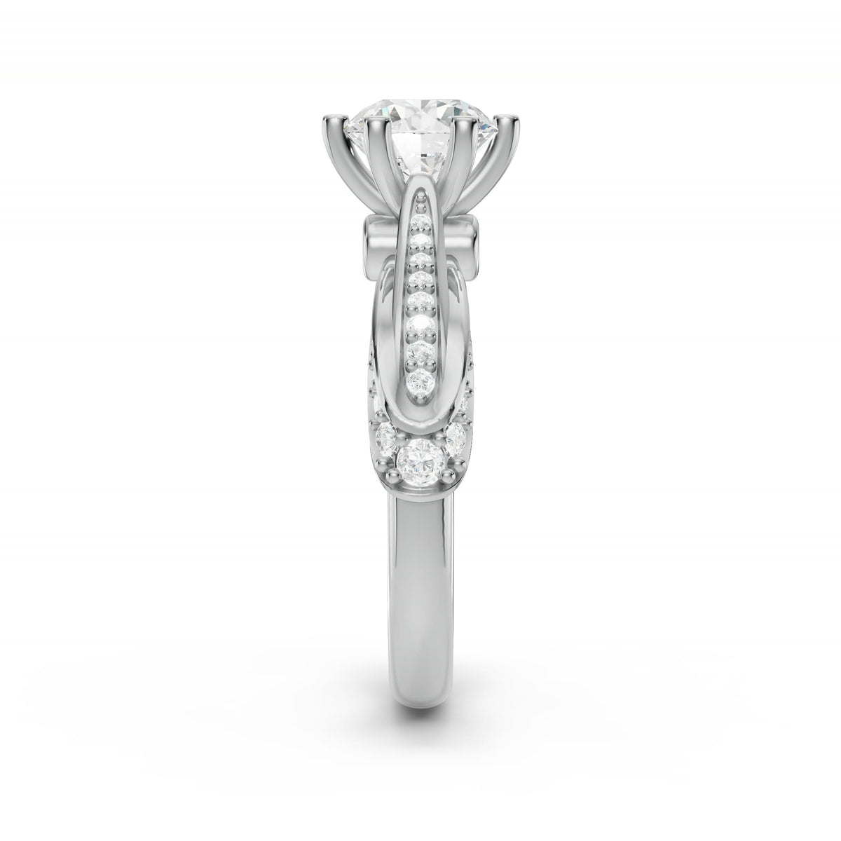 Princesa Rosa en oro blanco — perfil