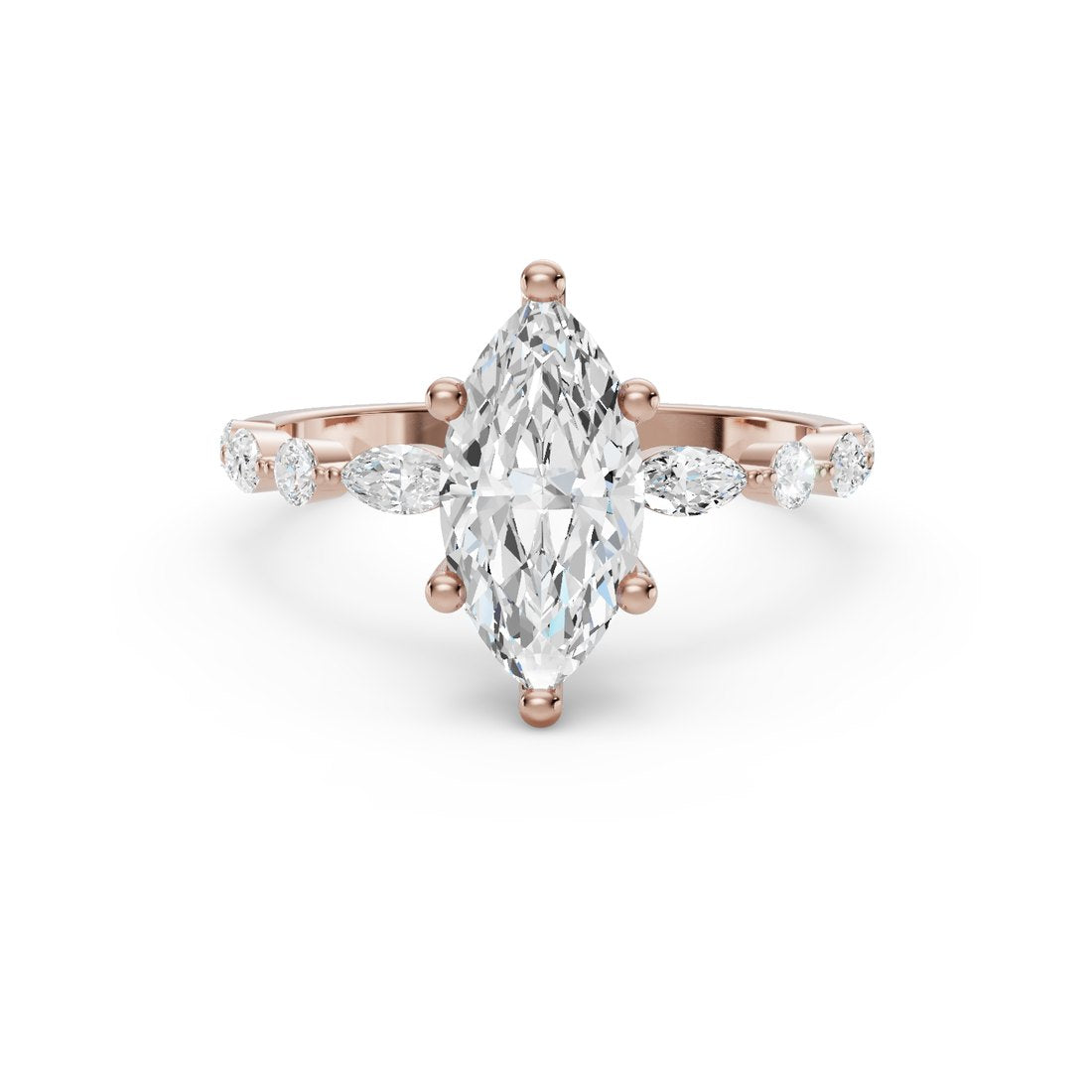 Destello Marquise - Oro Rosa — vista 360°